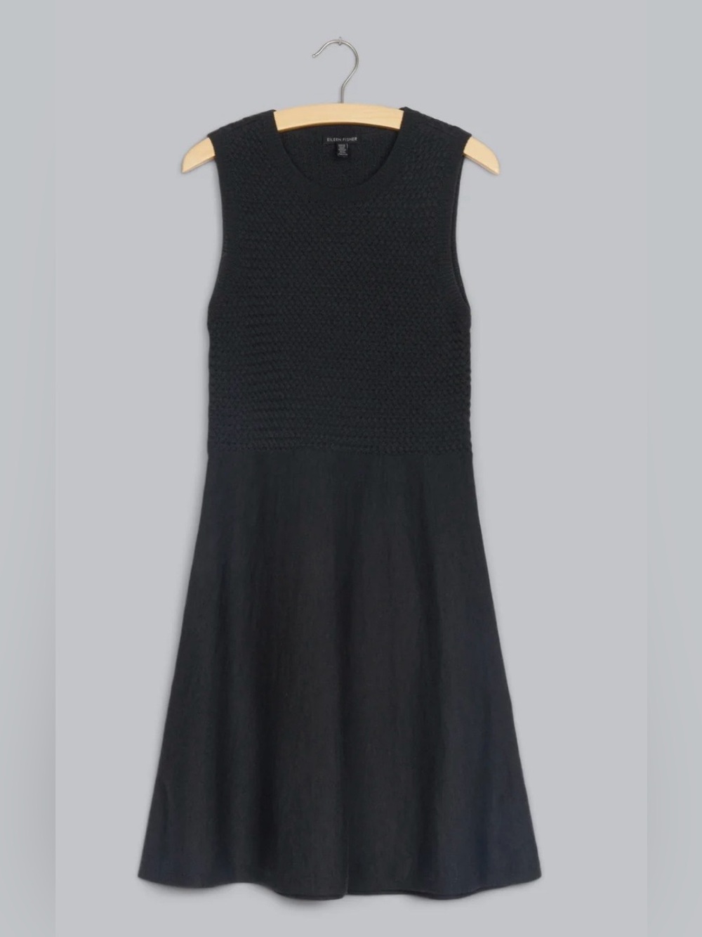 Eileen Fisher Merino Wool Black Dress Size Small